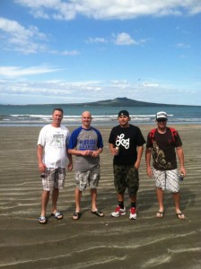 Team USA members enjoying the beautiful New Zealand coastline (click to enlarge)